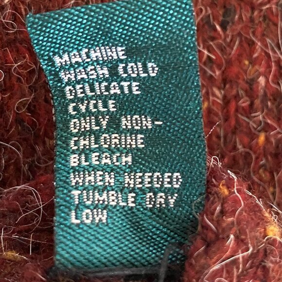 Vintage Claybrooke Wool Cardigan Rust Shag Kurt Cobain Grunge Grandpa Sweater-M - Picture 13 of 14